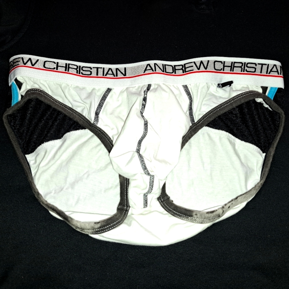 Andrew christian white and black underwear. M medium mens